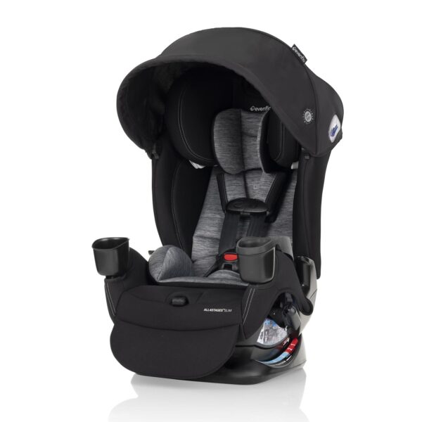 All4Stages Slim+ 4-in-1 Convertible Car Seat (Howell Black) MFG 2/25