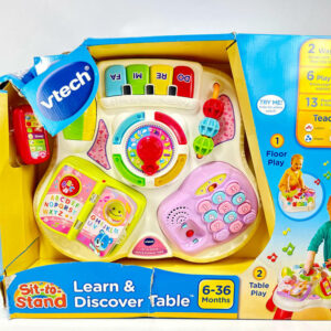 VTech Sit-to-Stand Learn and Discover Table, Pink DAMAGED PACKAGING