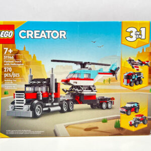 LEGO Creator 3 in 1 Flatbed Truck w/Helicopter Toy, Transforms, 31146 See Photos