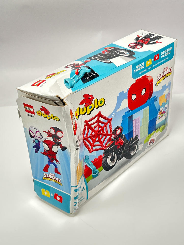 LEGO DUPLO Marvel Spin's Motorcycle Adventure Building Toys- 10424, See Photos - Image 2