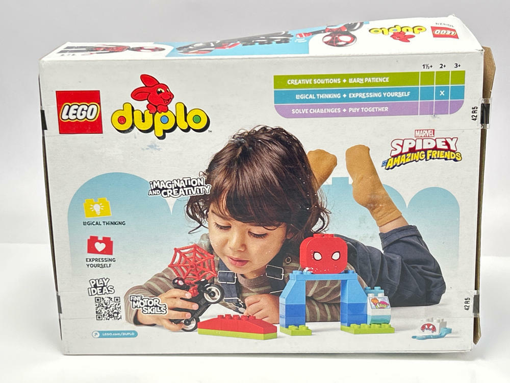 LEGO DUPLO Marvel Spin's Motorcycle Adventure Building Toys- 10424, See Photos - Image 3